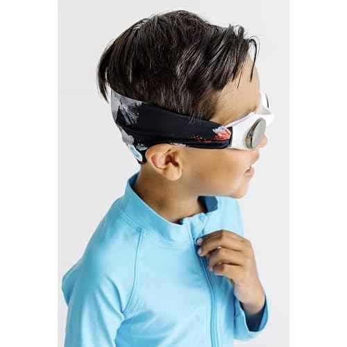 Splash Place SWIM GOGGLES with Fabric Strap - Adult & Kids Swim Goggles - Around The World Theme