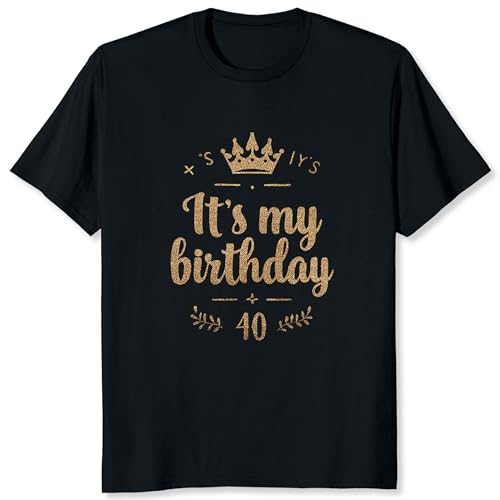40th Birthday Shirt Birthday Gifts for Men Husband Boyfriend Brother Vintage Graphic Tee Black