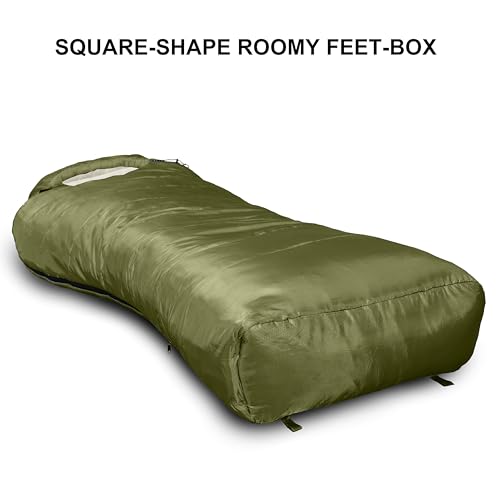 Azitrek 0 Degree Mummy Sleeping Bags for Adults Camping | XXL Big and Tall 3-4 Season Warm Cool | Cold Weather Winter Slee...