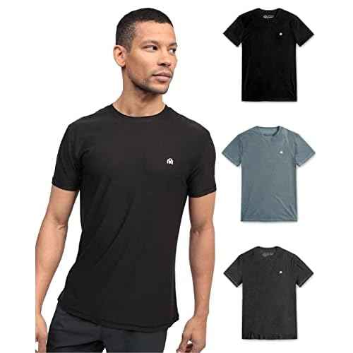 INTO THE AM Workout Shirts for Men - Ultra-Lightweight Short Sleeve Tees Athletic Gym Running S - 4XL