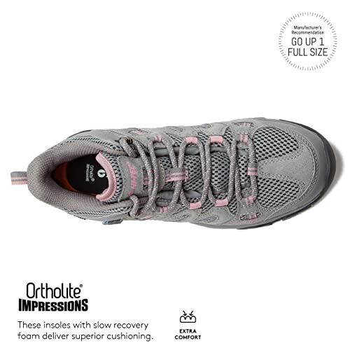 HI-TEC Apex Lite Mid WP Waterproof Hiking Boots for Women, Lightweight Outdoor and Trail Shoes