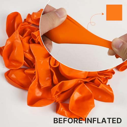 PartyWoo Orange Balloons 52pcs 12 Inch Fall Latex Helium Balloons for Birthday Baby Shower Graduation Tangerine Little Cut...