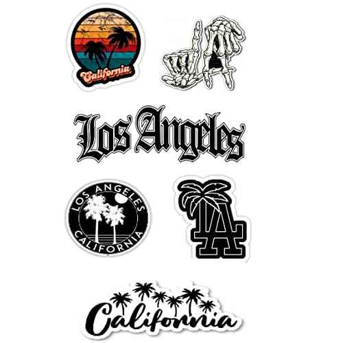 Value Pack 6 pcs Each 4-5 inch | LA Gansgter OG Los Angeles Cali California Sticker Decals - for Car, Wall, Truck, Window, lagguage,Laptop