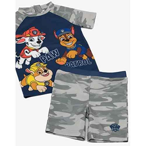 Paw Patrol Swimsuit Boys Toddlers 2 Piece T-Shirt Shorts Swim Set
