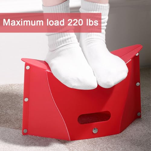 COLLMORE Foldable Portable Stool, Thickness of 0.5 in, Lightweight Collapsable Folding Chair for Hiking Picnic Camping Fis...
