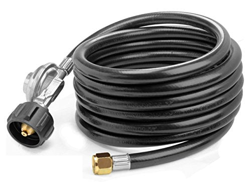 DOZYANT 12 Feet Universal QCC1 Low Pressure Propane Regulator Grill Replacement with 12 FT Hose for Most LP Gas Grill, Hea...