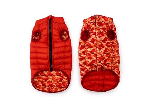 Winchester Pet Premium Reversible Dog Puffer Vest, Red, Extra Large