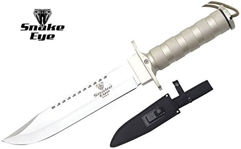 Snake Eye Tactical Full Tang Rescue Style Knife w/Sheath & Survival Kit Hunting Camping Fishing Outdoors Razor Sharp Blade...
