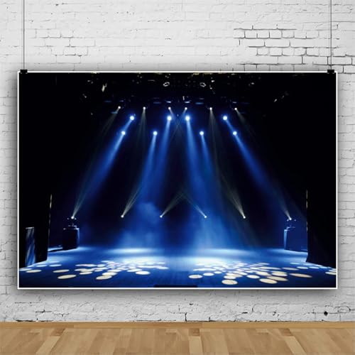 Yeele 8x6ft Stage Spotlight Backdrop for Photography Blue Light Concert Background Superstar Drama Play Live Music Show Ba...