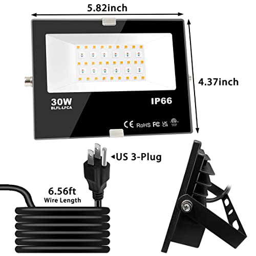 MELPO 30W Led Flood Light Outdoor 300W Equivalent, Color Changing RGB Lights with Remote, 120 RGB Colors, Warm White 2700...