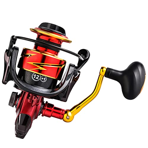 Sougayilang Spinning Reel, Lightweight Reels 12+1 Stainless BB Ultra Smooth Fishing Reel for Freshwater