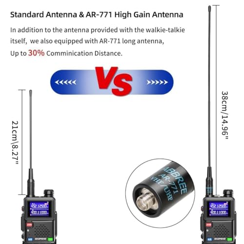 Baofeng Radio Handheld Ham Radios Long Range Rechargeable Walkie Talkies AR-5RM 10W NOAA Weather Tactical Two Way Radio wi...