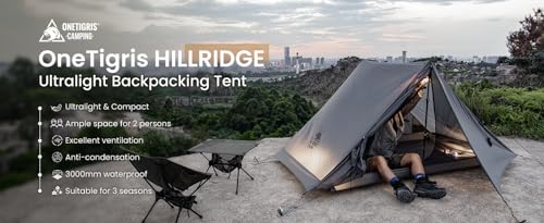 OneTigris HILLRIDGE Ultralight Backpacking Tent + Tent Poles