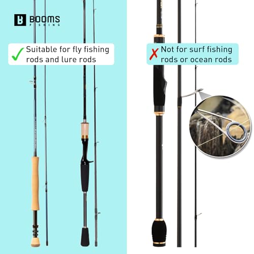 Booms Fishing PB3 6.3ft~7ft Expandable Fishing Rod Carry Case (Rod-Only, No Reel Space) – Portable Foldable Rod Bag with P...