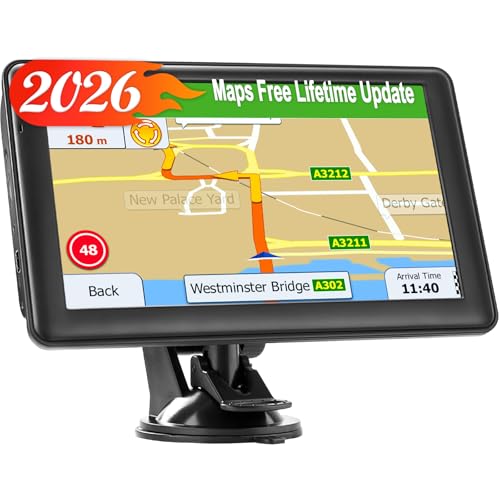 LOVPOI GPS Navigator for Truck Car, 7'' GPS Commercial Drivers 2025 Trucker GPS for Semi Truck with GPS Navigation System...