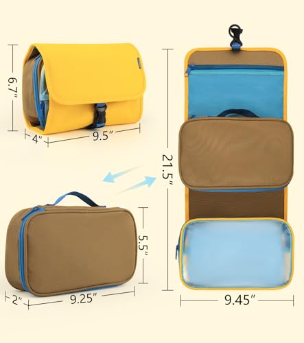LCYPQPQ 2025 New ! Large-Capacity Foldable travel toiletry bag - Multi-Functional Detachable hanging toiletry bag, Portabl...