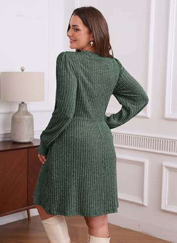 SAMPEEL Dresses for Women 2025 Long Sleeve Fall Fashion Casual Sweater Dress Trendy Outifts