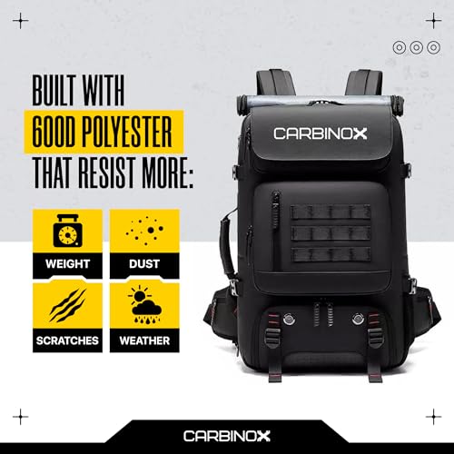 CARBINOX Tactical Backpack for Men Army Molle Bag Large Capacity Assault Pack