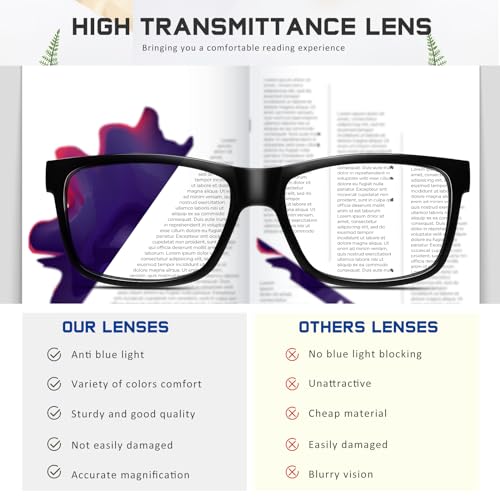 AIMISUV 5 Pack Reading Glasses for Women Men Blue Light Blocking - UV Filter Computer Readers,Anti Eyestrain Eyeglasses