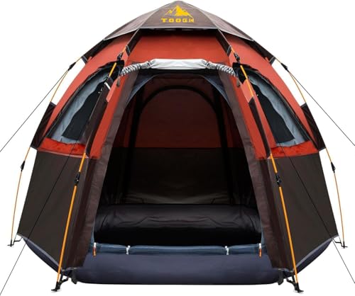 Toogh Camping Tent with Instant Setup, 2/3 Person Weatherproof Tent Easy Quick Set Up in 60 Seconds with Rainfly Backpack ...