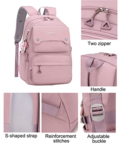 JiaYou Teen Girls Casual Backpack High Middle School Daypack Women Daily Travel Laptop Bag (1# Blue, 26 Liters)