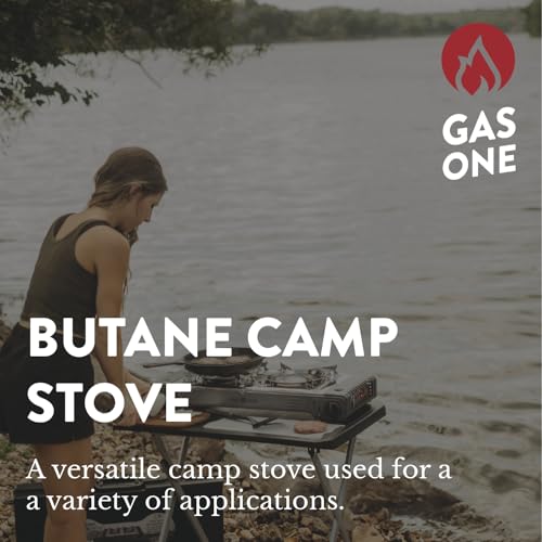 GasOne 2-Burner Portable Camp Stove - High Output 15,300 BTU - With Durable Carrying Case, Automatic Ignition, Safety Feat...