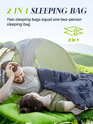 Bessport Lightweight Sleeping Bag, Ultralight Backpacking Sleeping Bag, 3 Season Waterproof for Adults Kids, Outdoor, Hiki...