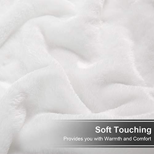 Soft Queen Size Blanket All Season Winter Warm Microplush Lightweight Thermal Fleece Blankets for Couch Bed Sofa,90x90 Inc...
