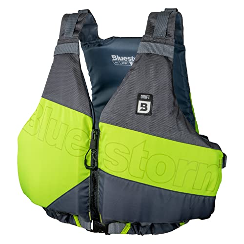BLUESTORM Drift Kayak Life Jacket (PFD) | Fully Adjustable | Universal Sized | US Coast Guard Approved | for Kayaking, Pad...