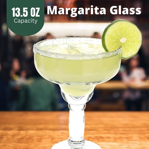 SHMIR Margarita Glasses 13.5 oz Clear Glassware for Cocktail Mixed Drinks Dessert Home Kitchen Bar Party Cups Favor Table ...