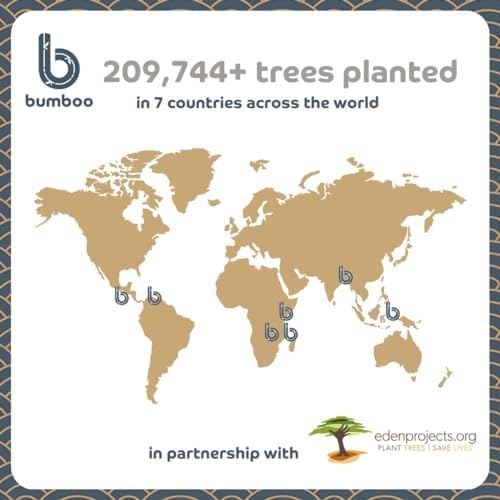Bumboo Bamboo Toilet Roll 48 Pack | Toilet Paper 3 ply, 300 Sheets | Plastic-Free, Soft, Strong, Sustainable & Biodegradable Toilet Tissue