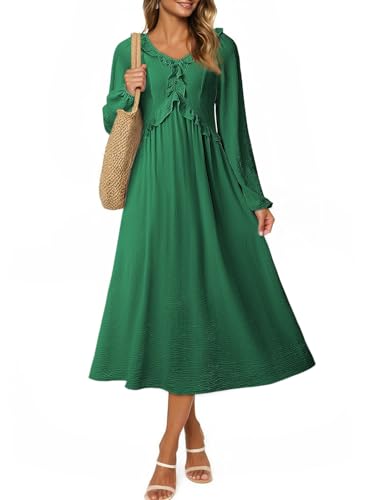 Dokotoo Maxi Dresses Fashion Clothing Fall Dresses 2025 Casual Long Sleeve Wedding Guest Sundress