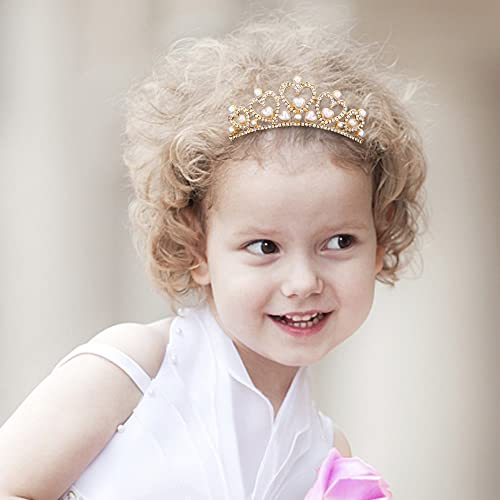 ANBALA Small Tiara Crown with Hair Comb, 3 Pack Mini Tiara Crown Princess Crystal Shiny Hair Accessories for 2 3 4 5 6 7 8...