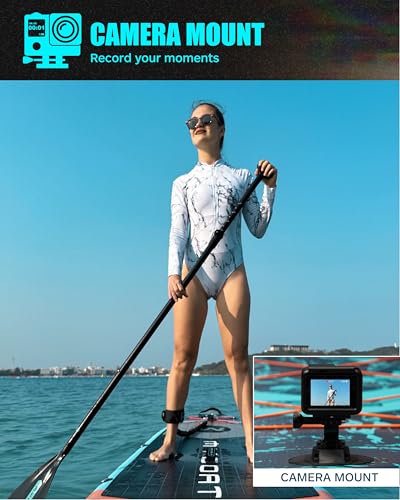 MYBOAT 11'6"×34"×6" Extra Wide Inflatable Paddle Board, Stand Up Paddle Board for Fishing, Sup Board with 3 Removable Fin...
