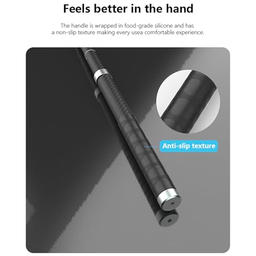 NEOSOU 110cm/43.3-inch Invisible Selfie Stick Pole, Carbon Fiber Extension Rod for Insta360 X5 X4 X3 DJI Osmo 360 Nano, Li...