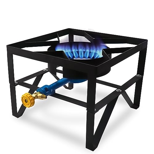 Sonret Single Burner Propane Gas Stove - Square Outdoor Propane Burner Heavy Duty - Portable Gas Stove Burner Propane Outd...
