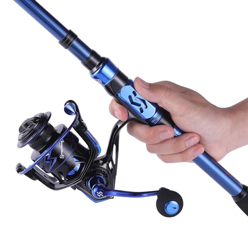 Sougayilang Fishing Rod Reel Combinations, 24 Ton Carbon Fiber, Portable Telescopic Fishing Rod Spinning Reels for Travel ...