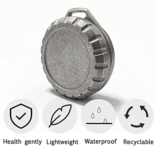 WANERSEN Titanium Waterproof Pill Case Travel Pill Organizer Bottle EDC Capsule Container Portable Pocket Metal Box with C...