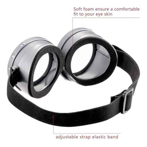 3 Pcs Halloween Costume Accessories Adult, Vintage Goggoles Eyewear Glasses/Yellow Beanie Knit Hat/Black Gloves for Kids Men Women Cosplay Party Set