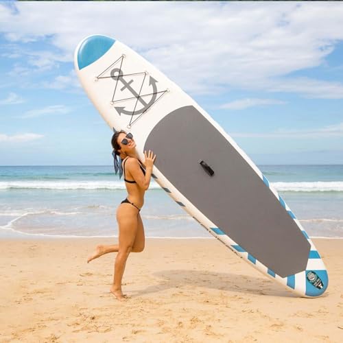 Inflatable Paddle Board,Stand Up Paddle Board,Anti-Slip EVA Deck,Complete SUP Accessories for All Skill Levels,Widened Pad...