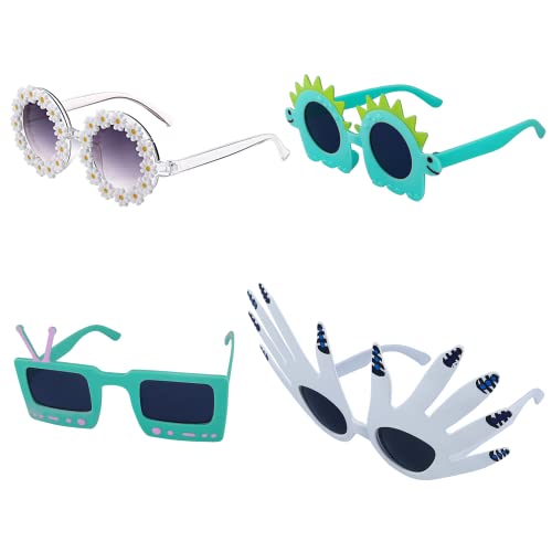TD.IVES 12 Pack Funny Party Sunglasses, Novelty Fun Glasses, Cool Costume Masks for Adults, Party Supplies, Photo Booth Pr...