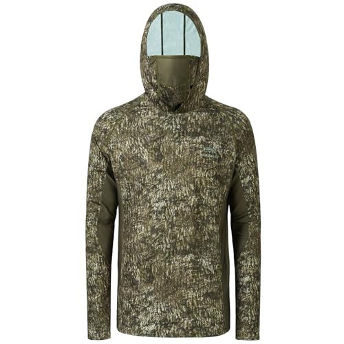 BASSDASH Men's UPF 50+ Camo Long Sleeve Hunting Fishing Hoodie Shirt