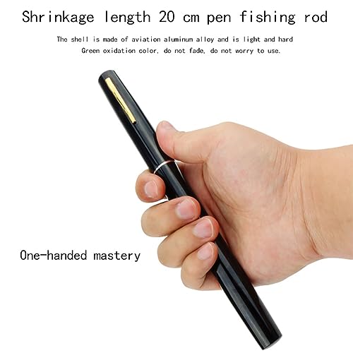 EastVita Pen Fishing Rod Kit, 39 Inch Mini Fishing Pole Portable Telescopic Fishing Rod with Spinning Reel Fishing Rod Ree...