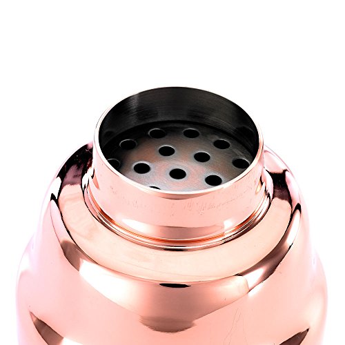 Barfly 3-Piece Cocktail Shaker Set, 18 oz., Copper