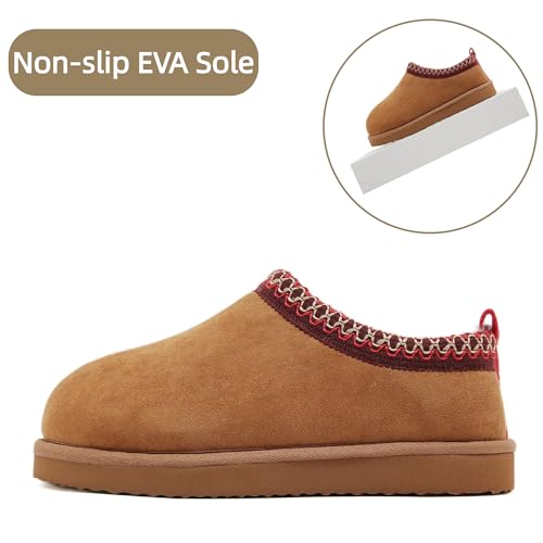 SMajong Women's Slippers Mens Platform Mini Boots Fuzzy House Slipper Fur Fleece Winter Home Shoes Indoor and Outdoor