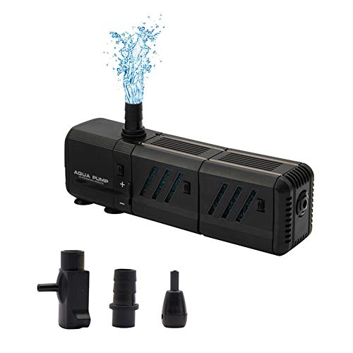MQ 210GPH Submersible Water Pump (800L/H, 8W) with Filters and Water Nozzles, Ultra Quiet for Aquarium, Fish Tank, Pond, F...