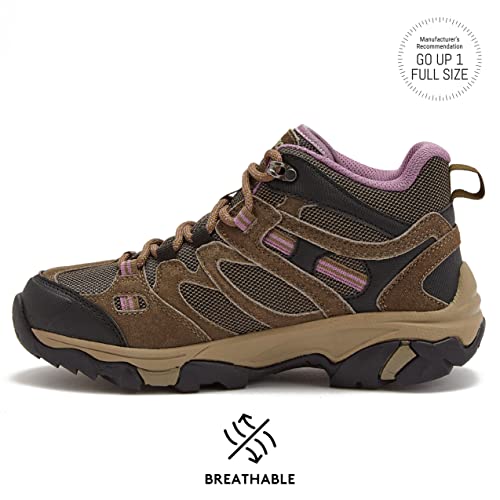 HI-TEC Apex Lite Mid WP Waterproof Hiking Boots for Women, Lightweight Outdoor and Trail Shoes