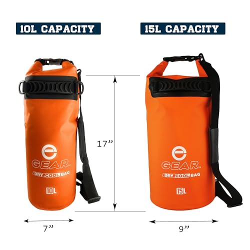Enthusiast Gear Floating Cooler Bag Roll Top Insulated Dry Backpack – Leak Proof, Collapsible, Waterproof Cooler with Padd...