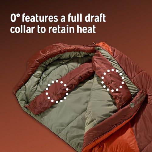 Kelty Cosmic Synthetic Fill 0 Degree Backpacking Sleeping Bag, Regular – Compression Straps, Stuff Sack Included