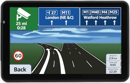 Car GPS Navigation, Latest 2025 Map 7 inch Touch Screen Car GPS, Voice Turn Direction Guidance, Support Speed and Red Ligh...